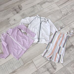 Bundle of swim cover and rash guards